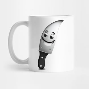 Comic Coolness: Unleash Fun with a Funny Smile Knife Design Mug